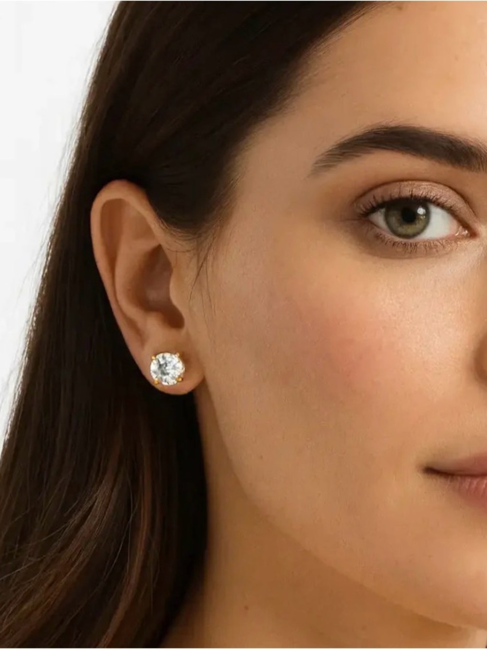Bethenny Frankel x Anna Zuckerman Just Like Diamonds 4 Carat Studs in platinum - Picture 4 of 7